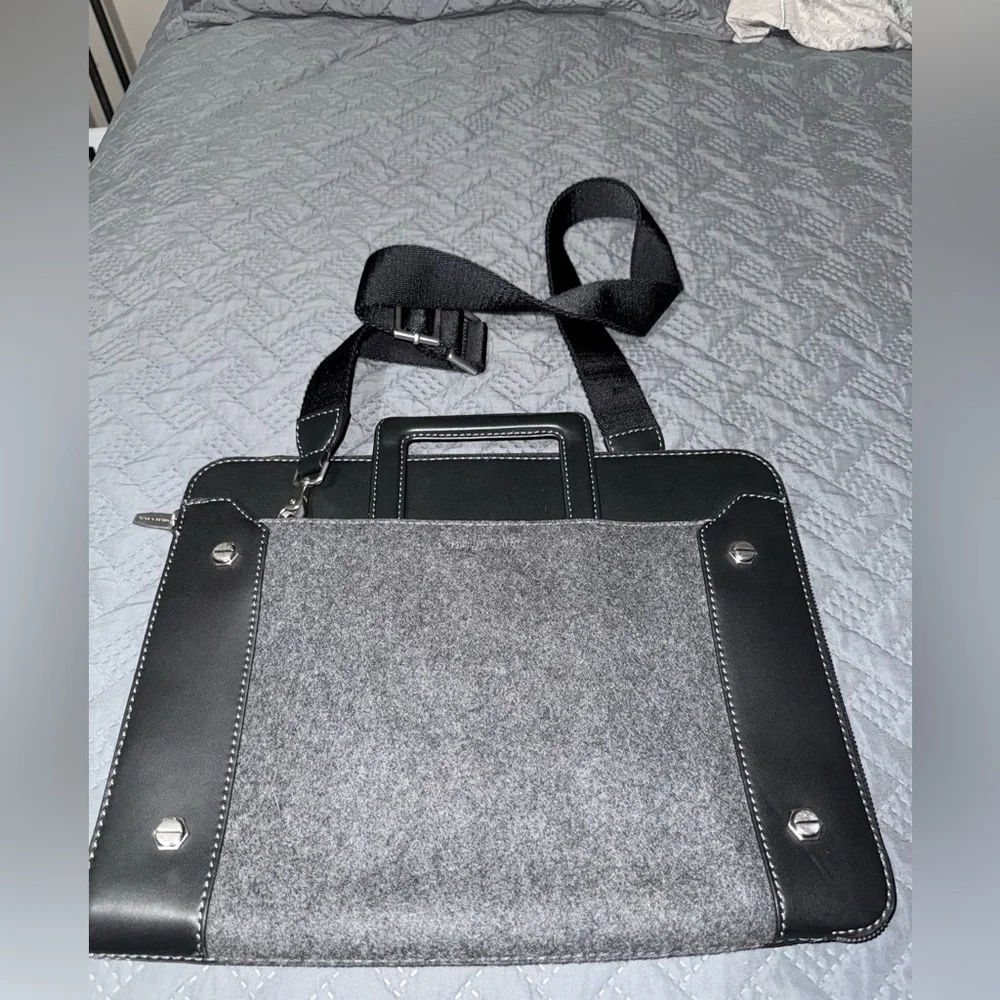 Charles & Keith Black and Gray Laptop Bag